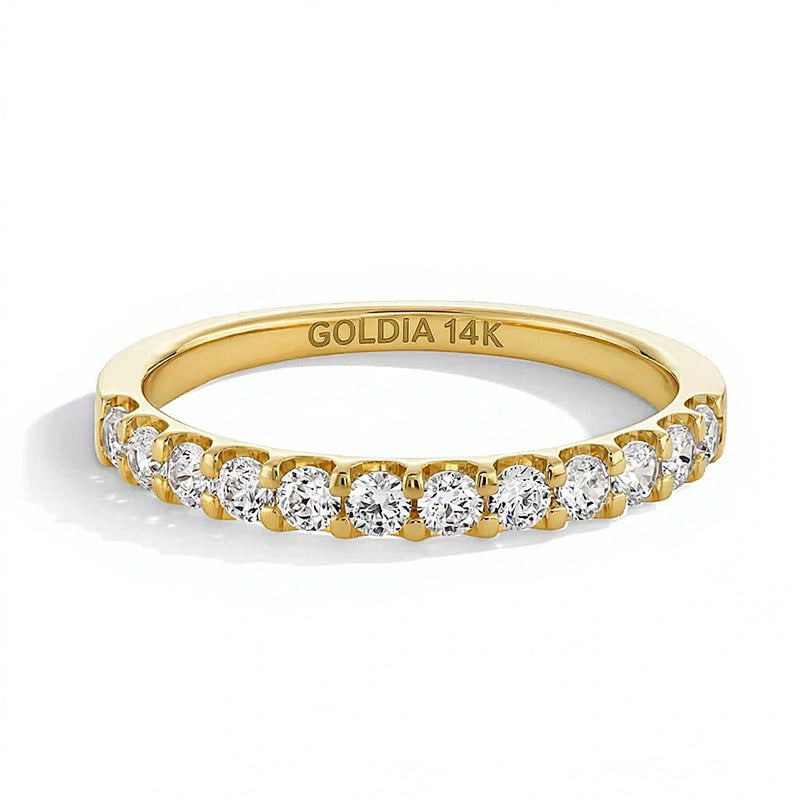 Memoire-Ring mit Diamanten 0.5 ct. Gesamtgewicht in 14K Gelbgold