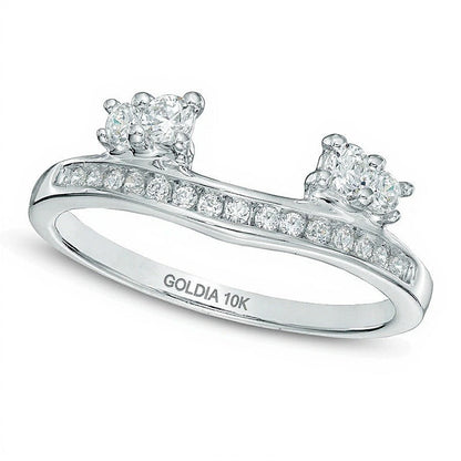 0.33 ct. Gesamtgewicht Diamant Solitär-Enhancer in 10K Weißgold