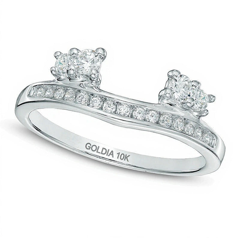 0.33 ct. Gesamtgewicht Diamant Solitär-Enhancer in 10K Weißgold