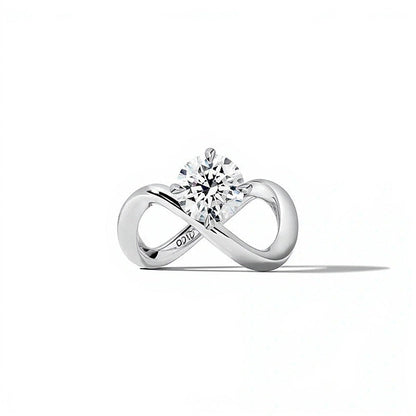 Zales x SHAHLA 2.0 CT. Solitär-Infinity-Ring mit runden Labordiamanten in Platin (F/VS2)