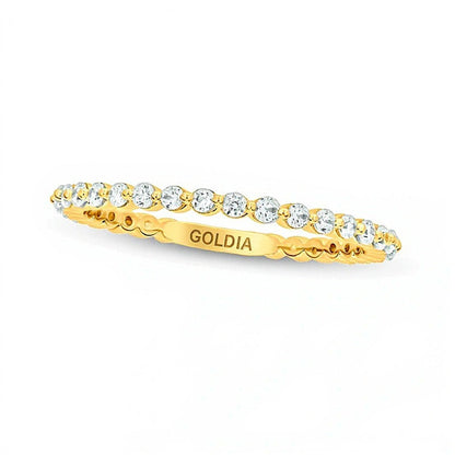Memoire-Ring mit Diamanten 0,5 ct. Gesamtgewicht in 10K Gelbgold