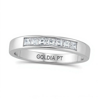 0.5 ct. Gesamtgewicht Diamant-Ehering im Princess-Schliff mit neun Steinen in Platin (H/VS2)
