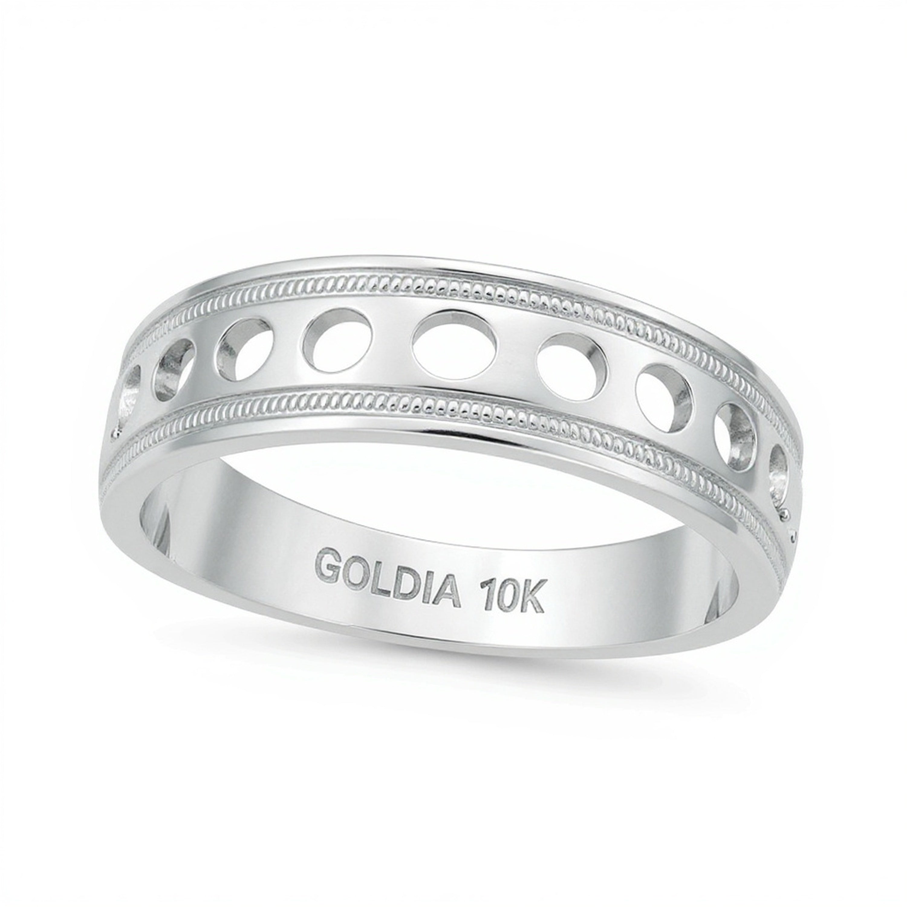 0.5 ct. Gesamtgewicht Diamant Ehering im Vintage-Stil in 10K Weißgold