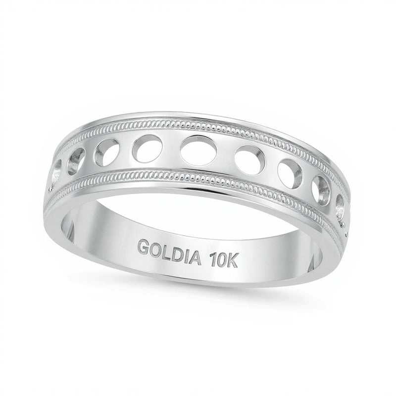 0.5 ct. Gesamtgewicht Diamant Ehering im Vintage-Stil in 10K Weißgold