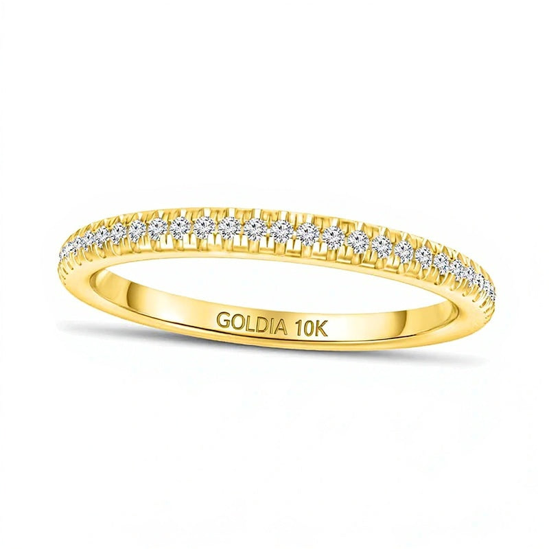 0.17 ct. Gesamtgewicht Diamant Memoire-Ring in 10K Gelbgold