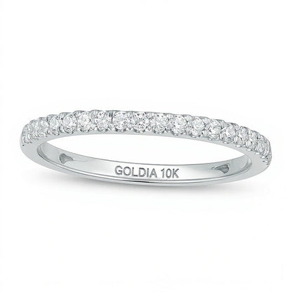 0.25 ct. Gesamtgewicht Diamant Ehering in 10K Weißgold