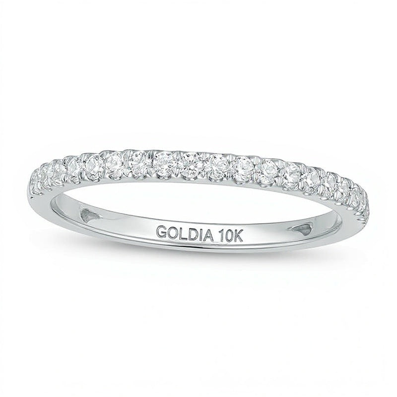 0.25 ct. Gesamtgewicht Diamant Ehering in 10K Weißgold