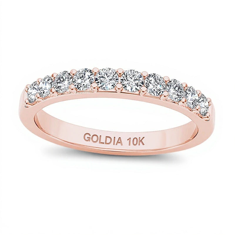 0.5 ct. Gesamtgewicht Diamant-Ehering in 10K Roségold