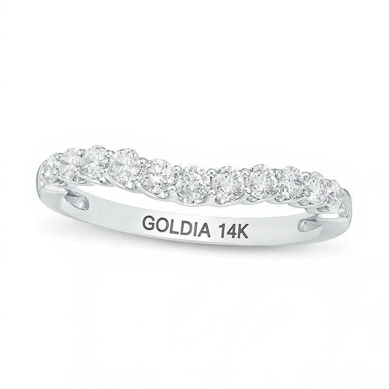 0.5 ct. Gesamtgewicht Diamant Ehering in 14K Weißgold