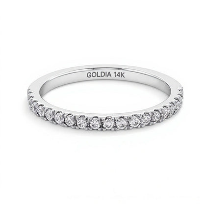 Ring mit Labordiamanten 0,25 ct. Gesamtgewicht in 14K Weißgold (F/SI2)