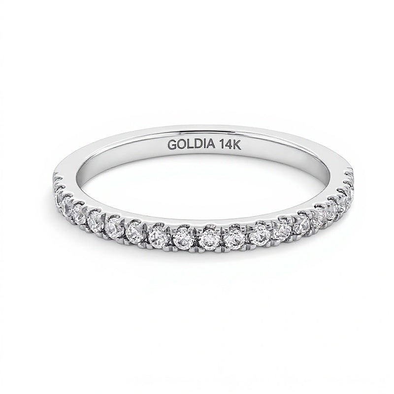 Ring mit Labordiamanten 0,25 ct. Gesamtgewicht in 14K Weißgold (F/SI2)
