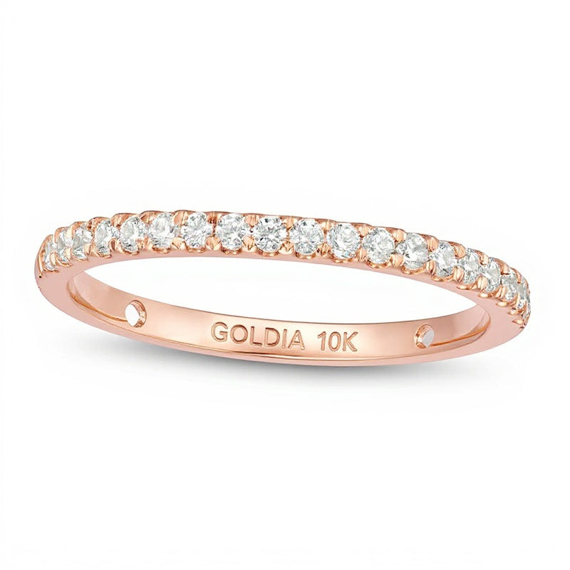 0,25 ct. Gesamtgewicht Diamant Ehering in 10K Roségold