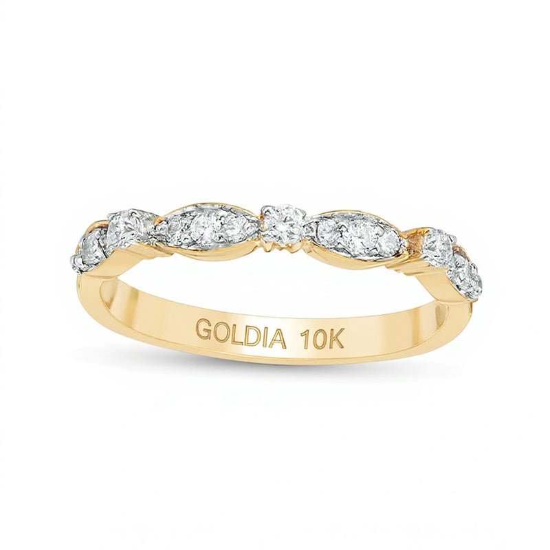 0.25 CT. Gesamtgewicht Diamant Stackable Ring in 10K Gelbgold