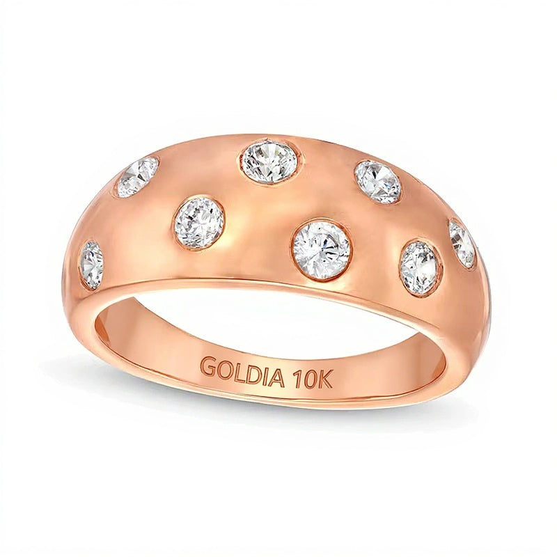 Ring mit 0,5 ct. Gesamtgewicht Diamanten in 10K Roségold