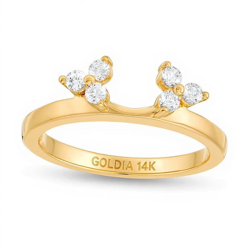 0.25 ct. Gesamtgewicht Diamant Solitär-Enhancer in 14K Gelbgold