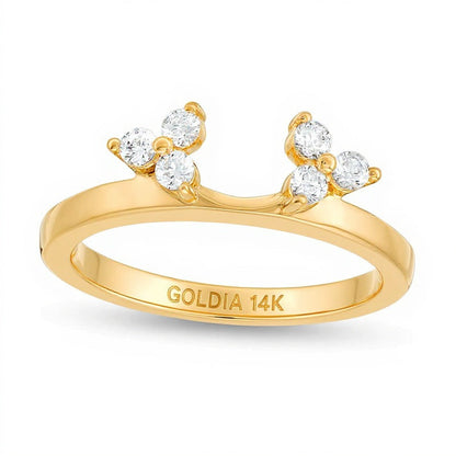 0.25 ct. Gesamtgewicht Diamant Solitär-Enhancer in 14K Gelbgold