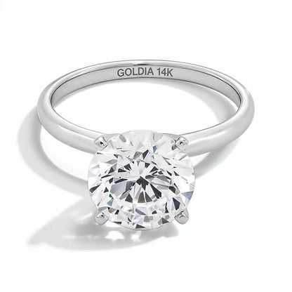 3.0 ct. Solitär-Verlobungsring mit Labordiamant in 14K Weißgold (F/VS2)