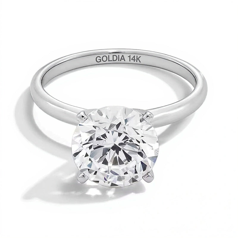 3.0 ct. Solitär-Verlobungsring mit Labordiamant in 14K Weißgold (F/VS2)