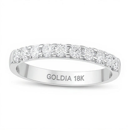 0.5 ct. Gesamtgewicht Diamant-Ring in 18K Weißgold (I/VS2)