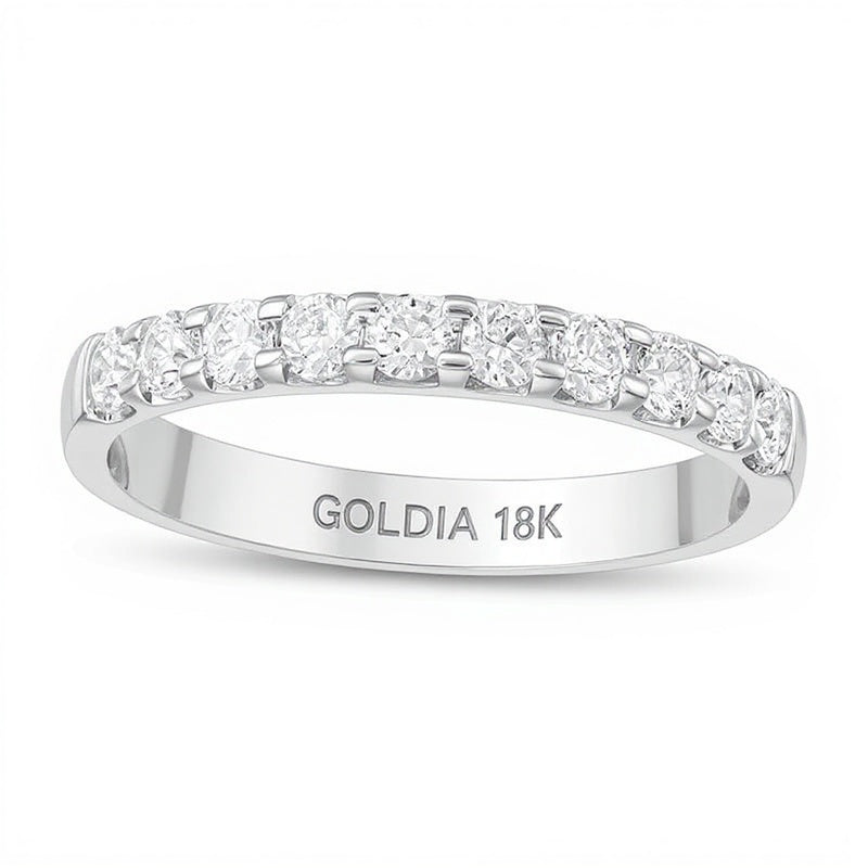 0.5 ct. Gesamtgewicht Diamant-Ring in 18K Weißgold (I/VS2)