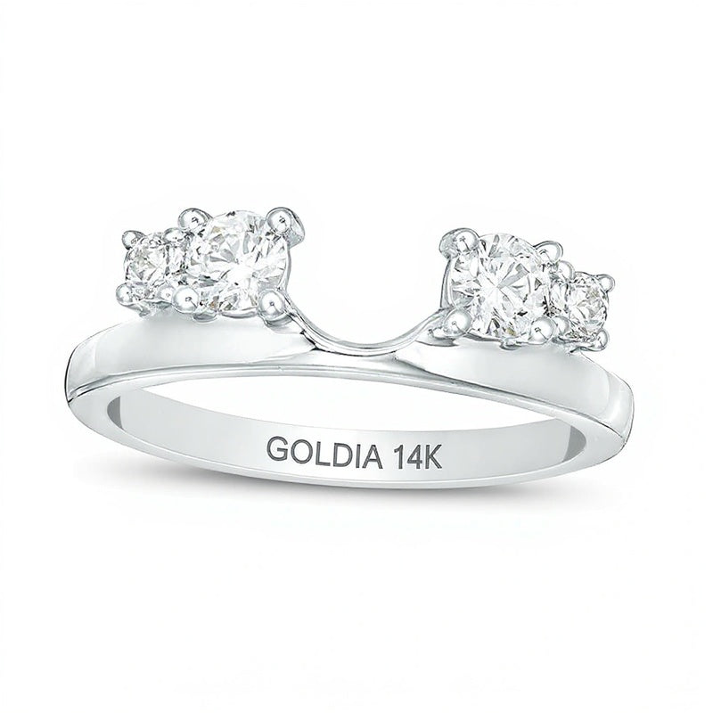 0.5 CT. Gesamtgewicht Diamant Solitär-Enhancer in 14K Weißgold