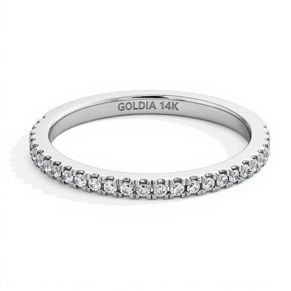 0.2 ct. Gesamtgewicht Labordiamant-Ring in 14K Weißgold (I/SI2)