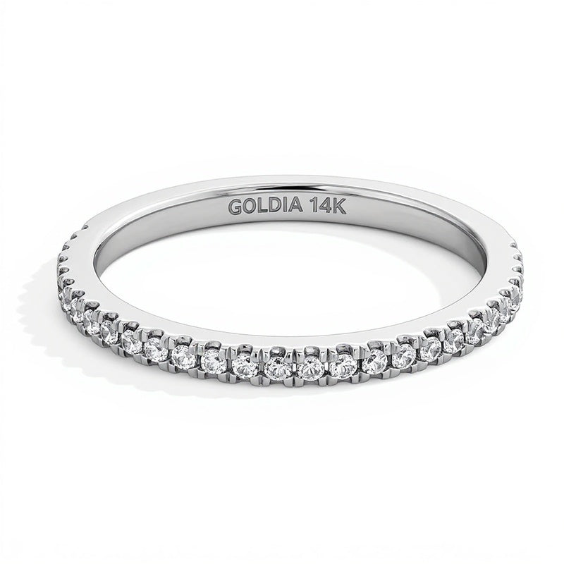 0.2 ct. Gesamtgewicht Labordiamant-Ring in 14K Weißgold (I/SI2)