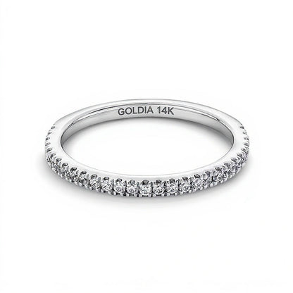 0.25 ct. Gesamtgewicht Labordiamant-Ring in 14K Weißgold (F/SI2)