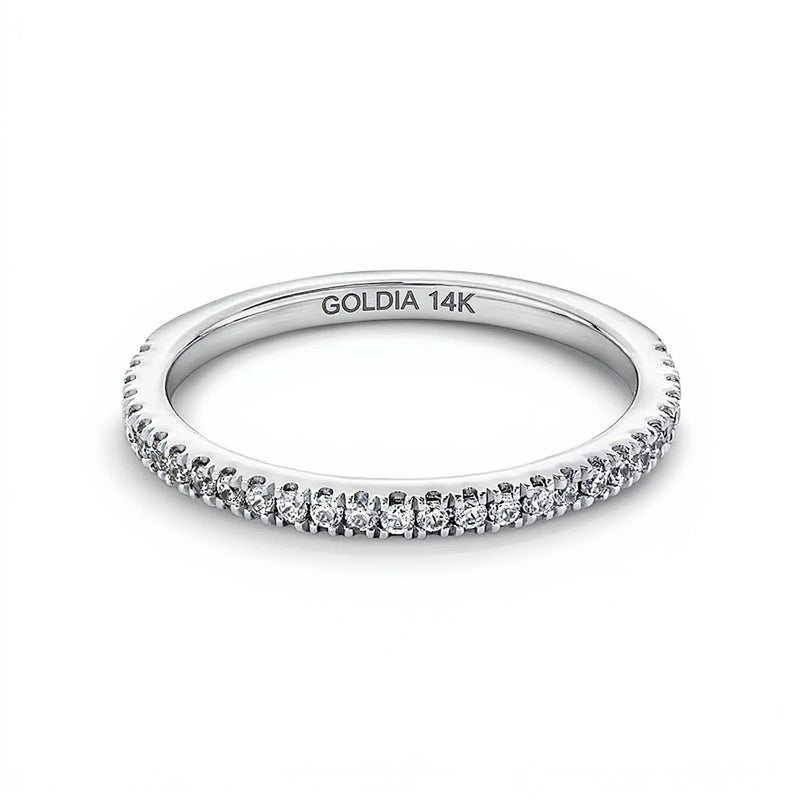 0.25 ct. Gesamtgewicht Labordiamant-Ring in 14K Weißgold (F/SI2)