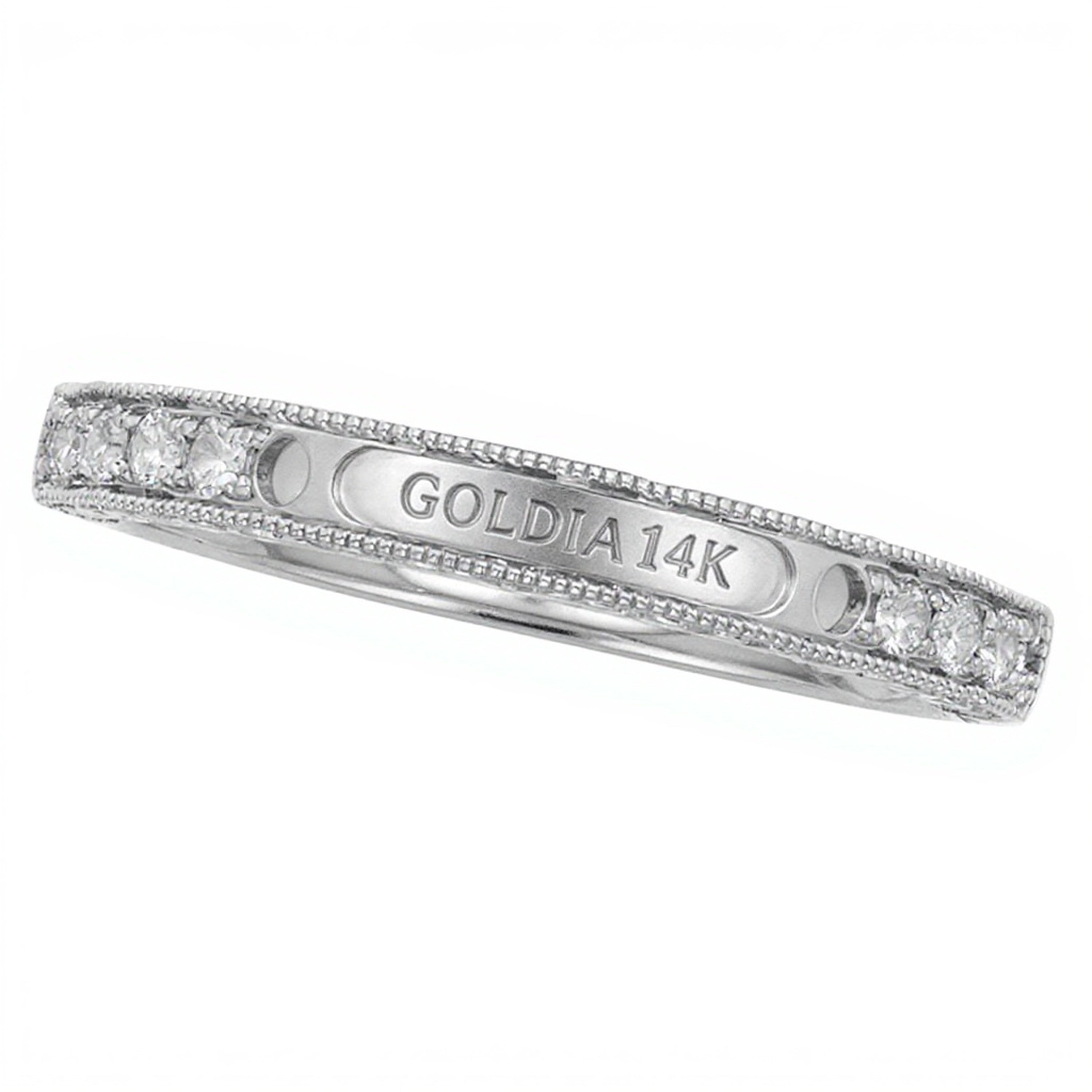 0,25 ct. Gesamtgewicht Diamant-Memoire-Ring in 14K Weißgold (I/I2)