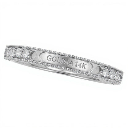 0,25 ct. Gesamtgewicht Diamant-Memoire-Ring in 14K Weißgold (I/I2)
