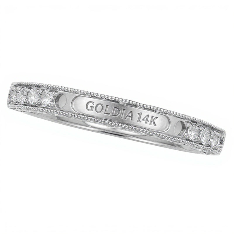 0,25 ct. Gesamtgewicht Diamant-Memoire-Ring in 14K Weißgold (I/I2)