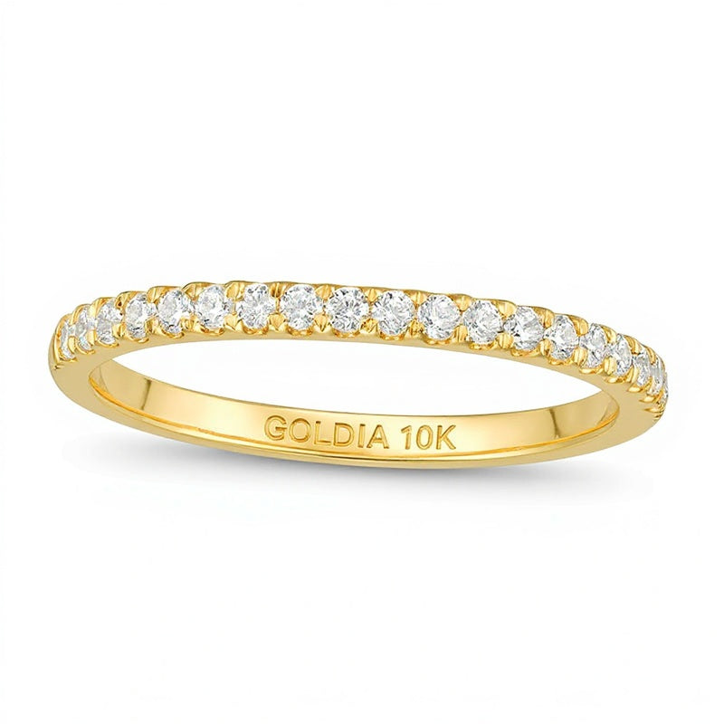 0.25 ct. Gesamtgewicht Diamant Ehering in 10K Gelbgold