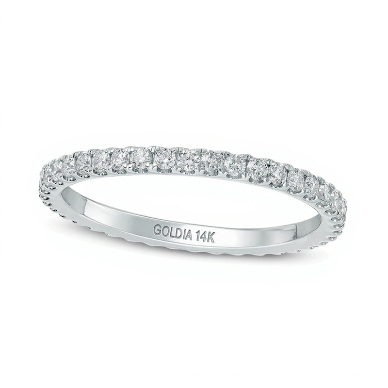 0.5 CT. Gesamtgewicht Diamant Memoire-Ring in 14K Weißgold
