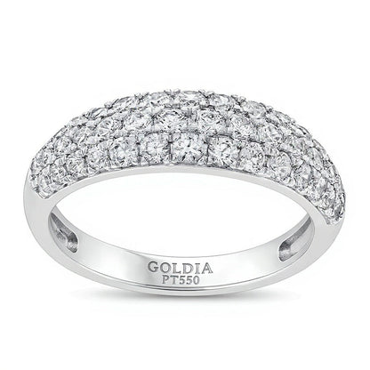 1.0 ct. Gesamtgewicht Diamant mehrreihiger Ring in Platin