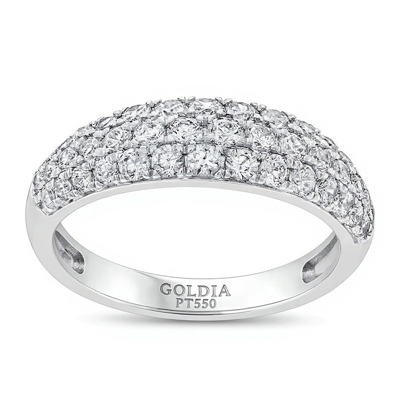 1.0 ct. Gesamtgewicht Diamant mehrreihiger Ring in Platin