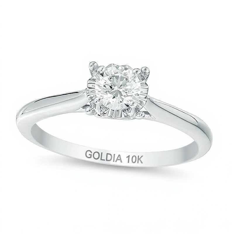 0.38 CT. Diamant Solitär Verlobungsring in 10K Weißgold