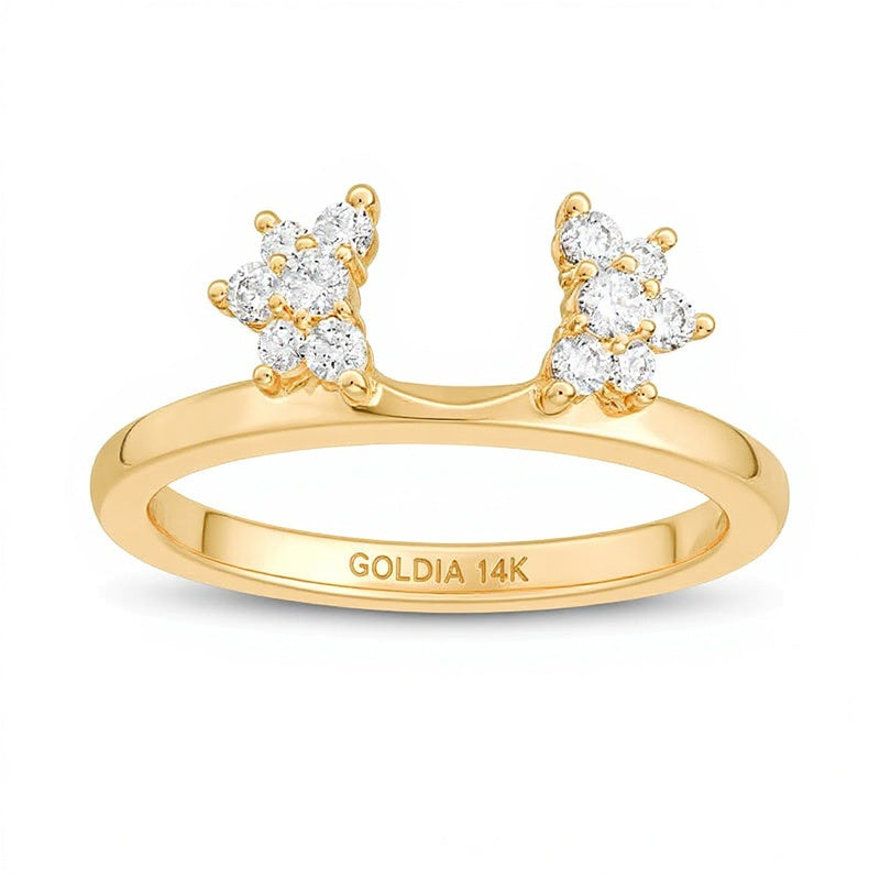 0,25 ct. Gesamtgewicht Diamant Starburst-Ring-Enhancer in 14K Gelbgold