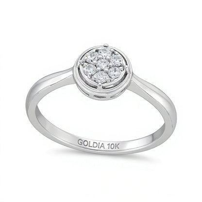 Fashion-Ring mit Diamanten 0,17 ct. Gesamtgewicht in 10K Weißgold