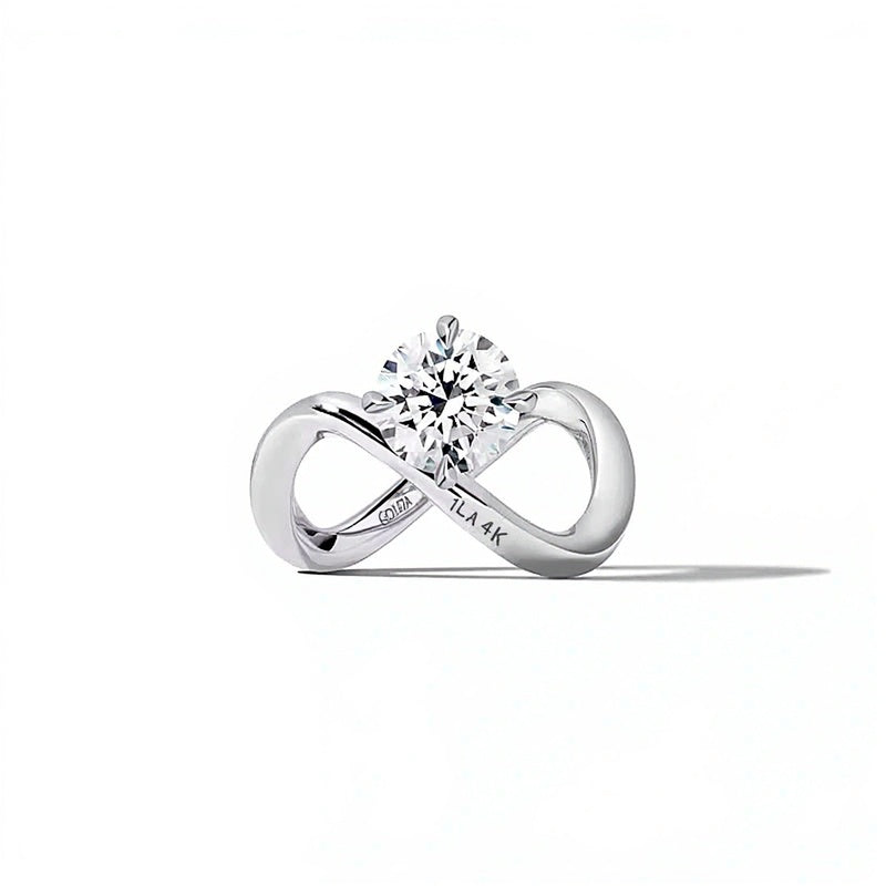 Zales x SHAHLA Solitär-Ring 2.0 ct. Gesamtgewicht Labordiamant rund in 14K Weißgold (F/VS2)