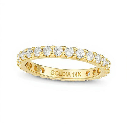 1.0 CT. Gesamtgewicht Diamant Memoire-Ring in 14K Gelbgold (H/SI2)
