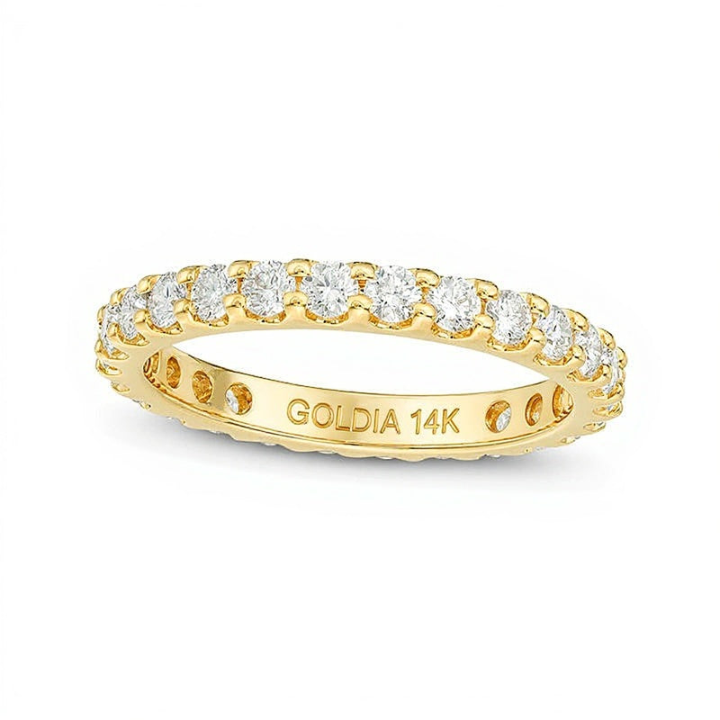 1.0 CT. Gesamtgewicht Diamant Memoire-Ring in 14K Gelbgold (H/SI2)