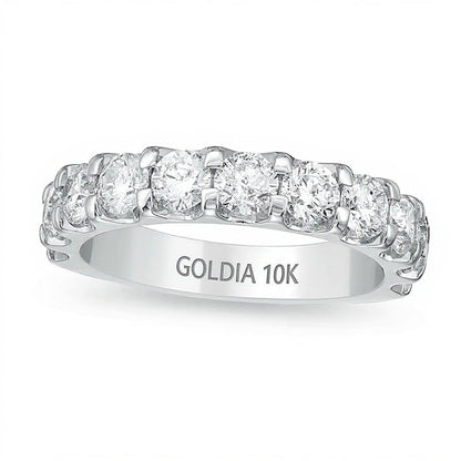 2.0 ct. Gesamtgewicht Diamant Memoire-Ring in 10K Weißgold