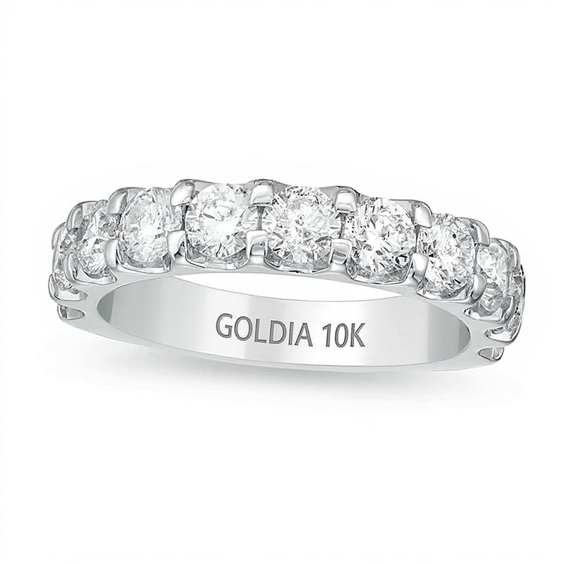 2.0 ct. Gesamtgewicht Diamant Memoire-Ring in 10K Weißgold