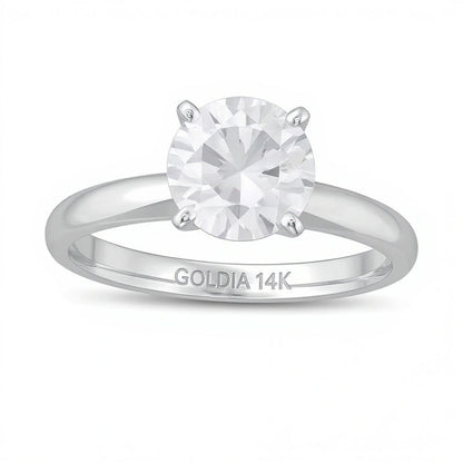 1.5 CT. Solitär-Verlobungsring mit Labordiamant in 14K Weißgold (F/VS2)