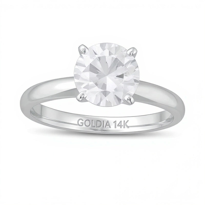 1.5 CT. Solitär-Verlobungsring mit Labordiamant in 14K Weißgold (F/VS2)