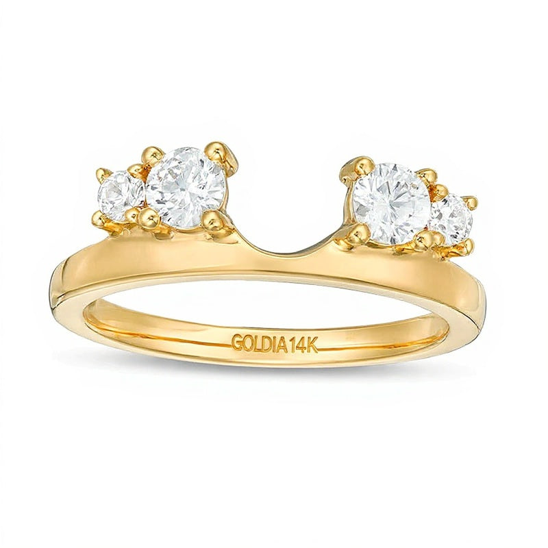 0,5 ct. Gesamtgewicht Diamant-Ring in 14K Gelbgold