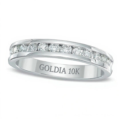 Ring mit Diamanten 0.5 ct. Gesamtgewicht in 10K Weißgold