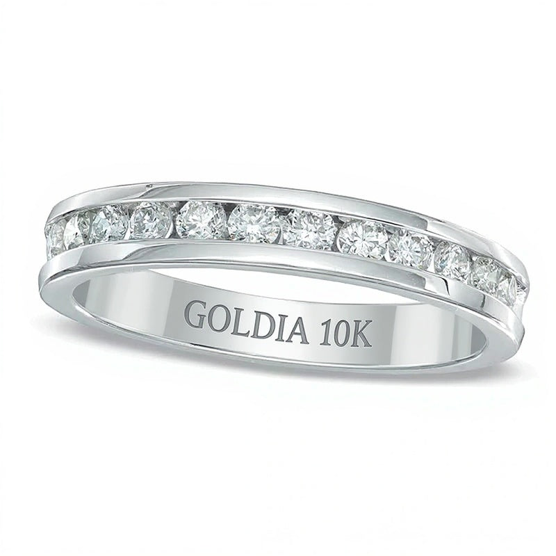 Ring mit Diamanten 0.5 ct. Gesamtgewicht in 10K Weißgold