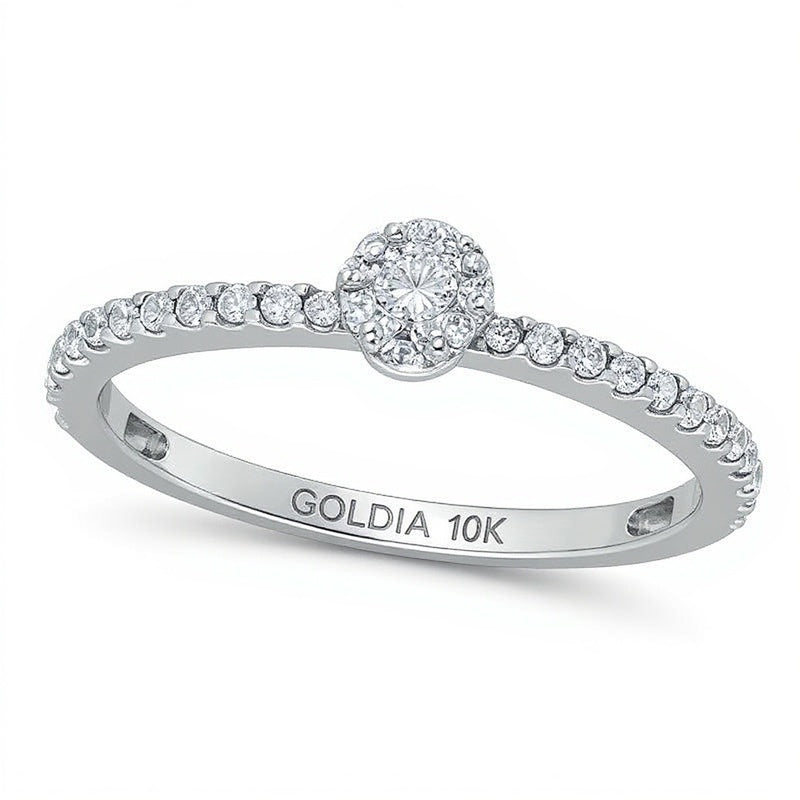 0.25 CT. Gesamtgewicht Multi-Diamant Freundschaftsring aus 10K Weißgold